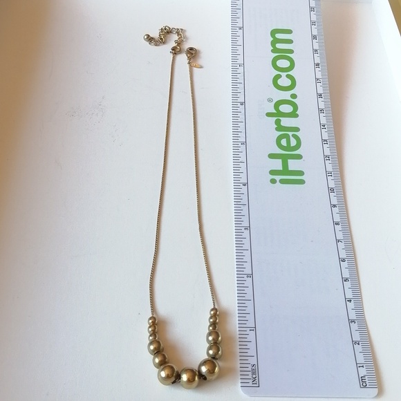 Vintage Avon Minimalist Sliding Graduated Bronze Tone Ball Chain Necklace - Picture 5 of 6